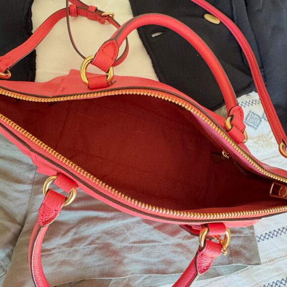 Coach Mini Bennett Satchel Hot Pink Leather Bag Crossbody Tote Gold Hardware - Picture 5 of 8